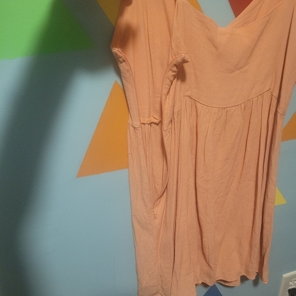 Forever 21 Exclusive Women's Peach Empire Waist Mini Dress Size Large - Picture 7 of 10